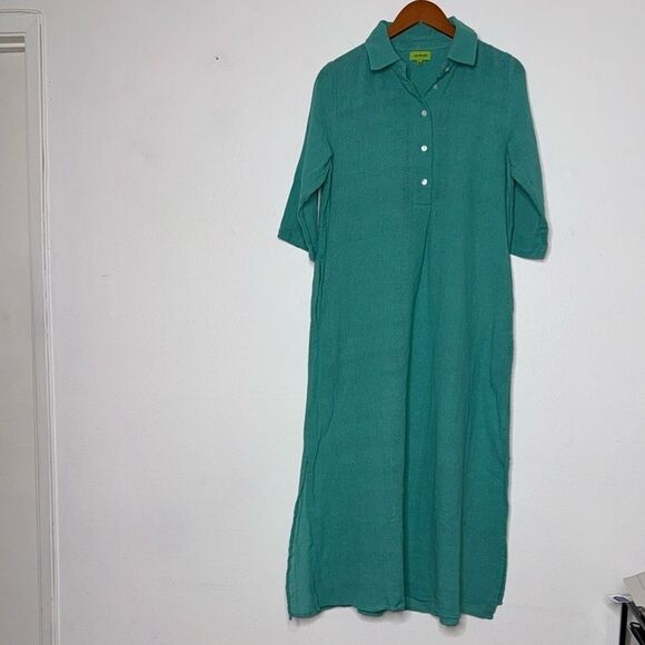 Maxi Corton Collared Shirt Dress - Picture 3 of 11